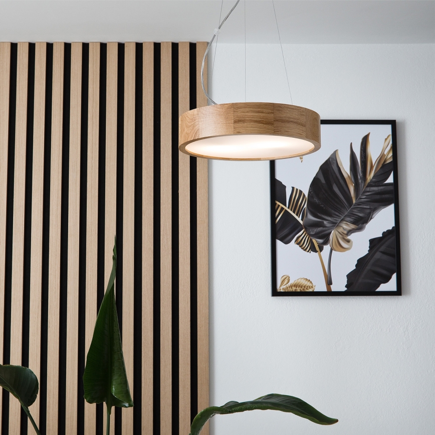 Brilagi - LED ljuskrona med textilsladd CARVALHO 2xE27/60W/230V ek diameter 37 cm