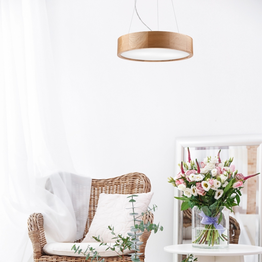 Brilagi - LED ljuskrona med textilsladd CARVALHO 2xE27/60W/230V ek diameter 37 cm