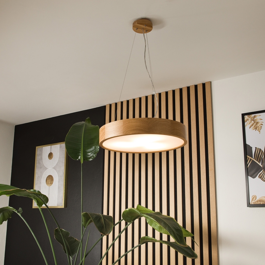 Brilagi - LED ljuskrona med textilsladd CARVALHO 3xE27/60W/230V ek diameter 47,5 cm