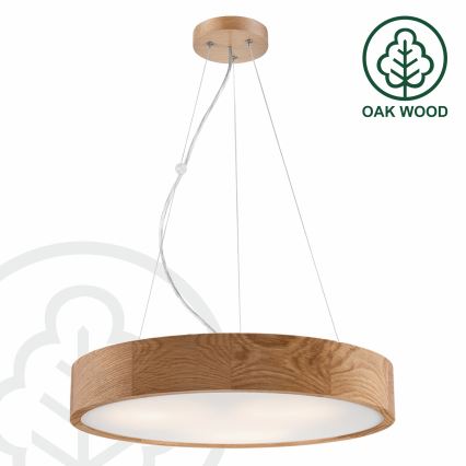 Brilagi - LED ljuskrona med textilsladd CARVALHO 3xE27/60W/230V ek diameter 47,5 cm