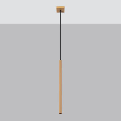 Brilagi - LED ljuskrona med textilsladd DRIFA 1xG9/4W/230V guld