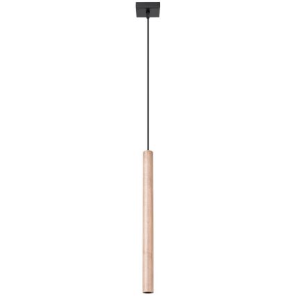 Brilagi - LED ljuskrona med textilsladd DRIFA 1xG9/4W/230V trä
