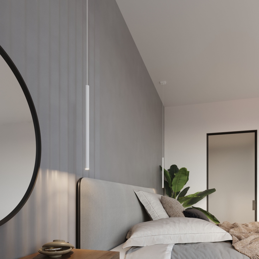 Brilagi -  LED ljuskrona med textilsladd DRIFA 1xG9/4W/230V vit