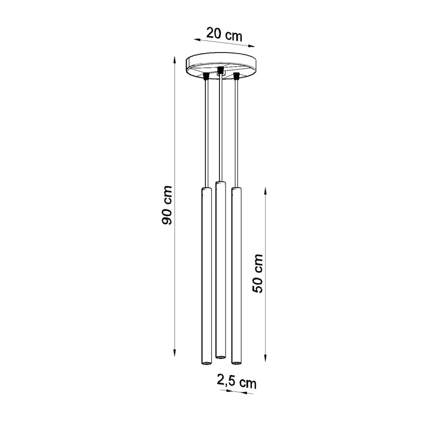 Brilagi -  LED ljuskrona med textilsladd DRIFA 3xG9/4W/230V svart