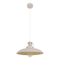Brilagi - LED Ljuskrona med textilsladd FLAMENGO 1xE27/60W/230V beige