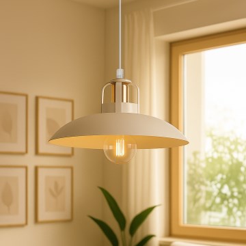 Brilagi - LED Ljuskrona med textilsladd FLAMENGO 1xE27/60W/230V vit