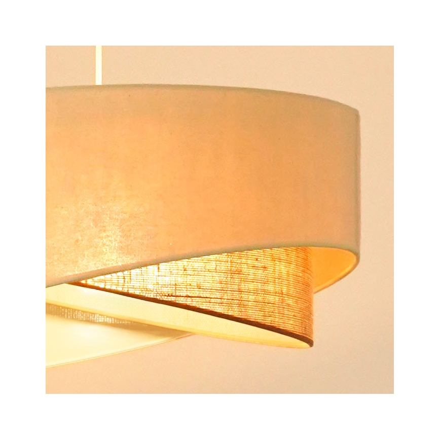 Brilagi - LED ljuskrona med textilsladd LYRA 1xE27/15W/230V grädde/beige