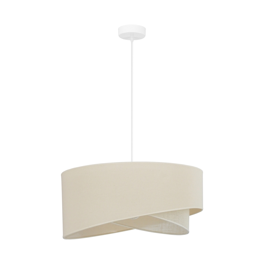 Brilagi - LED ljuskrona med textilsladd LYRA 1xE27/15W/230V grädde