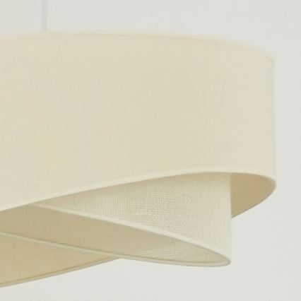 Brilagi - LED ljuskrona med textilsladd LYRA 1xE27/15W/230V grädde