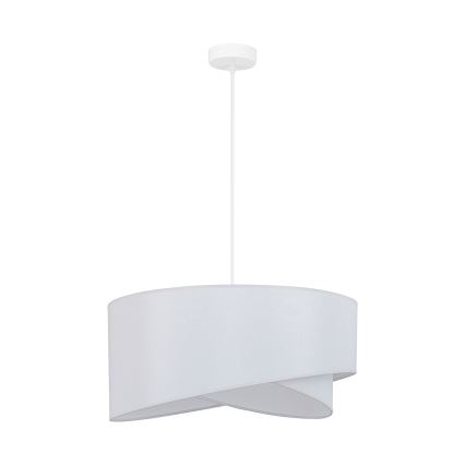 Brilagi - LED ljuskrona med textilsladd LYRA 1xE27/15W/230V vit