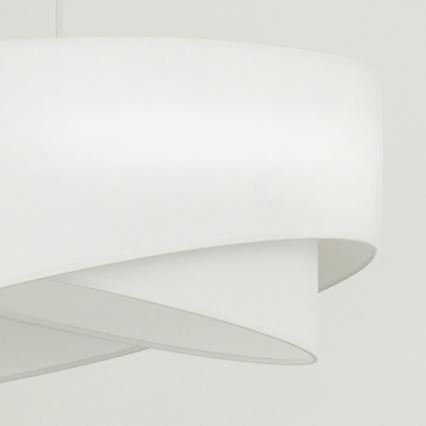 Brilagi - LED ljuskrona med textilsladd LYRA 1xE27/15W/230V vit