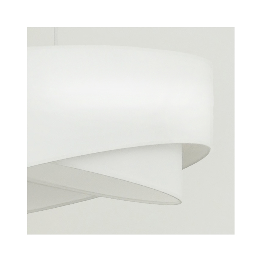Brilagi - LED ljuskrona med textilsladd LYRA 1xE27/15W/230V vit