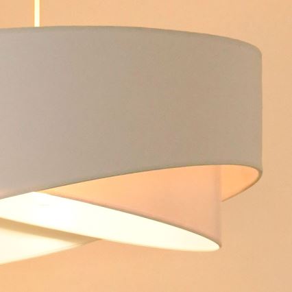 Brilagi - LED ljuskrona med textilsladd LYRA 1xE27/15W/230V vit