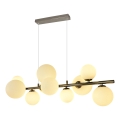 Brilagi - LED ljuskrona med textilsladd MILLA 10xG9/3W/230V skinande krom/vit