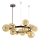 Brilagi - LED ljuskrona med textilsladd MILLA 15xG9/3W/230V skinande krom/guld