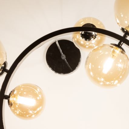 Brilagi - LED ljuskrona med textilsladd MILLA 15xG9/3W/230V skinande krom/guld