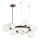 Brilagi - LED ljuskrona med textilsladd MILLA 15xG9/3W/230V skinande krom/vit