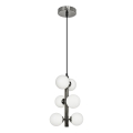 Brilagi - LED ljuskrona med textilsladd MILLA 6xG9/3W/230V skinande krom/vit