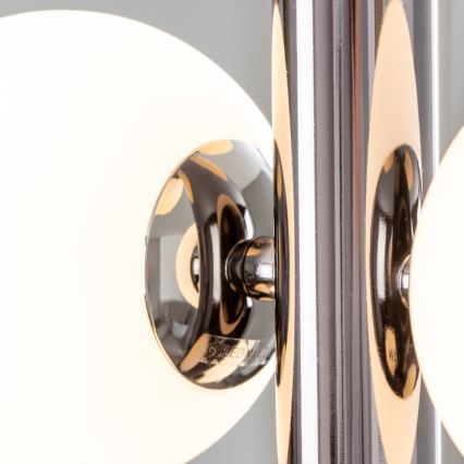 Brilagi - LED ljuskrona med textilsladd MILLA 6xG9/3W/230V skinande krom/vit