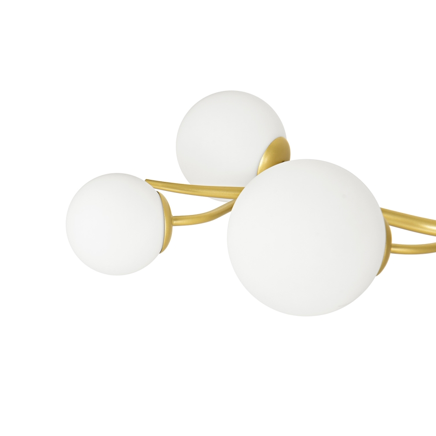 Brilagi - LED ljuskrona med textilsladd MISTEL 6xG9/3W/230V guld/vit