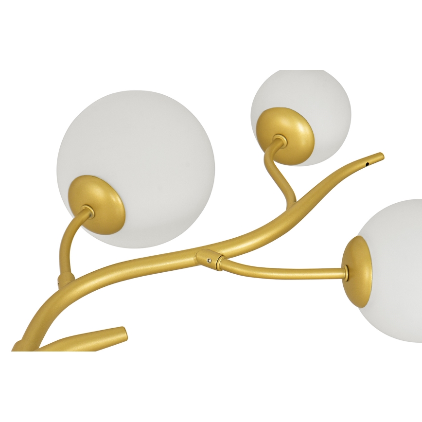 Brilagi - LED ljuskrona med textilsladd MISTEL 6xG9/3W/230V guld/vit