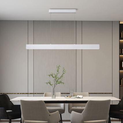 Brilagi - LED ljuskrona med textilsladd SLEEKLINE LED/40W/230V 3000/4500/6000K vit