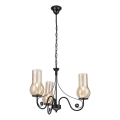 Brilagi - LED Ljuskrona på kedja COTTAGE 3xE14/40W/230V svart/brun