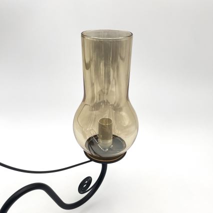 Brilagi - LED Ljuskrona på kedja COTTAGE 3xE14/40W/230V svart/brun