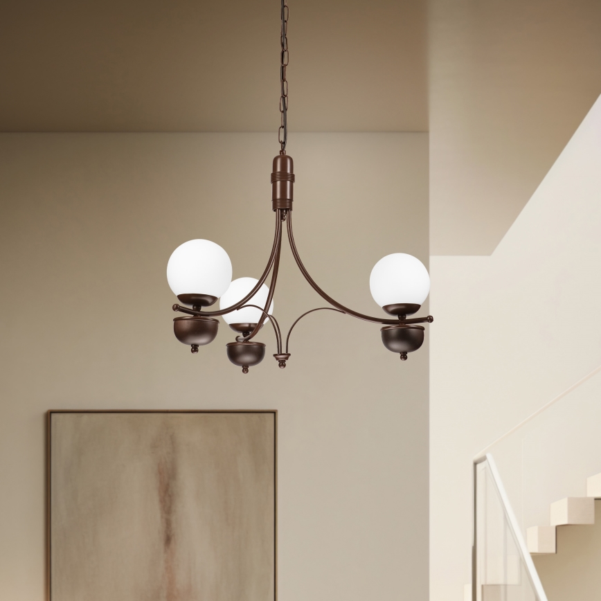 Brilagi - LED Ljuskrona på kedja COTTAGE 3xG9/40W/230V ek/vit