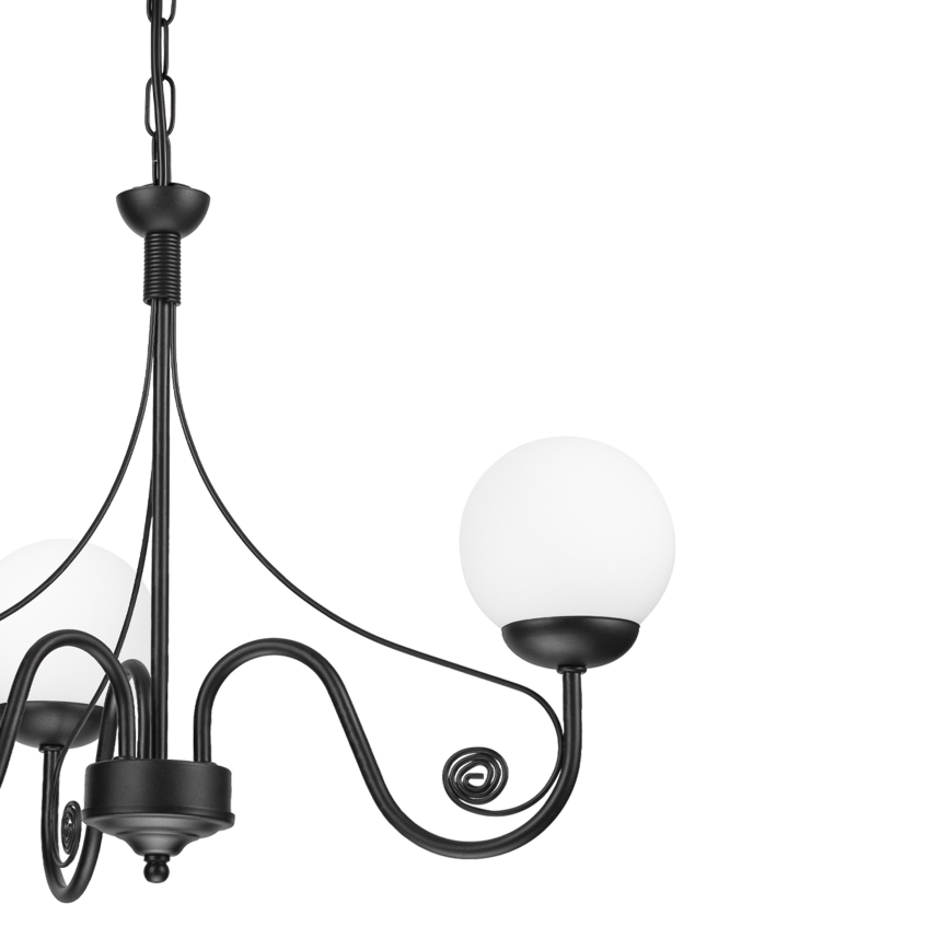 Brilagi - LED Ljuskrona på kedja COTTAGE 3xG9/40W/230V svart/vit