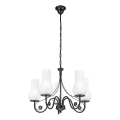 Brilagi - LED Ljuskrona på kedja COTTAGE 5xE14/40W/230V svart/vit