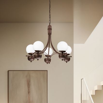 Brilagi - LED Ljuskrona på kedja COTTAGE 5xG9/40W/230V ek/vit