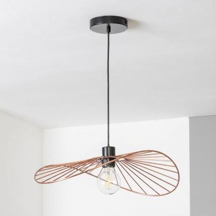 Brilagi - LED-ljuskrona på vajer CERIA WIRE 1xE27/40W/230V 40x56 cm brons