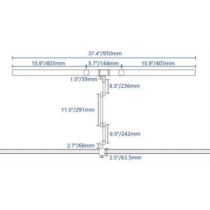 Brilagi - LED Ljusreglerad beröring flexibel bordslampa VARIO LED/24W/230V 3000-6500K CRI 92 vit
