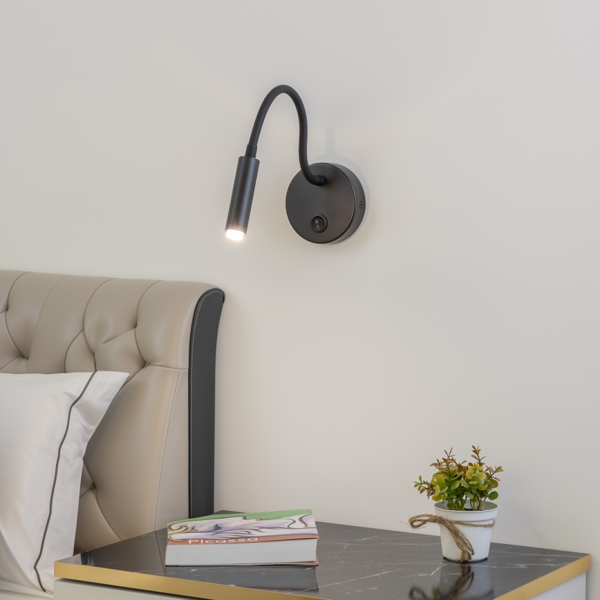 Brilagi - LED Ljusreglerad flexibel vägg lampa MAYA 1xG9/4W/230V svart 2700-6500K Wi-Fi Tuya