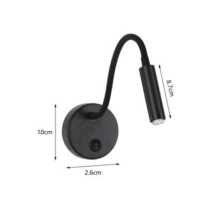 Brilagi - LED Ljusreglerad flexibel vägg lampa MAYA 1xG9/4W/230V svart 2700-6500K Wi-Fi Tuya