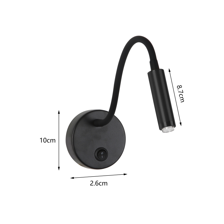 Brilagi - LED Ljusreglerad flexibel vägg lampa MAYA 1xG9/4W/230V svart 2700-6500K Wi-Fi Tuya