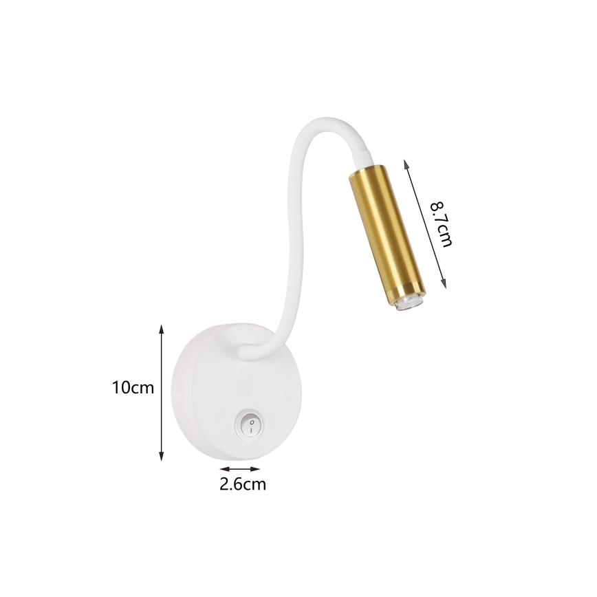 Brilagi - LED Ljusreglerad flexibel vägg lampa MAYA 1xG9/4W/230V vit/guld 2700-6500K Wi-Fi Tuya