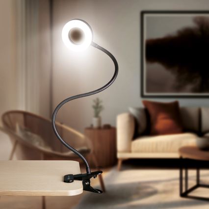 Brilagi -LED ljusreglerad lampa med klämma ORBELA LED/8W/230V 3000/4000/5000K svart