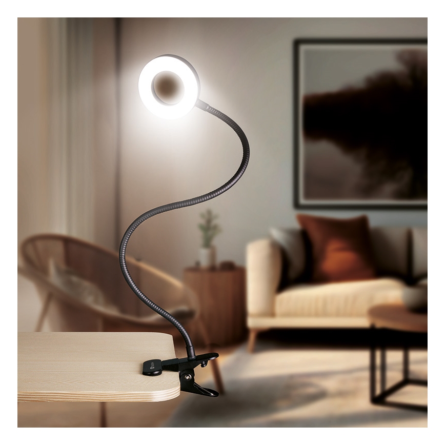 Brilagi -LED ljusreglerad lampa med klämma ORBELA LED/8W/230V 3000/4000/5000K svart