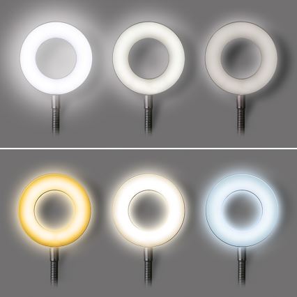 Brilagi -LED ljusreglerad lampa med klämma ORBELA LED/8W/230V 3000/4000/5000K svart