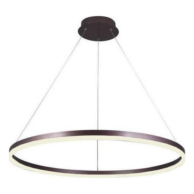 Brilagi - LED ljusreglerad ljuskrona på textilsladd CIRCLE LED/55W/230V 3000-6500K brun + fjärrkontroll