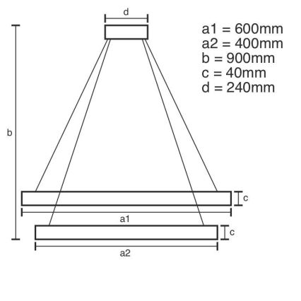 Brilagi - LED ljusreglerad ljuskrona på textilsladd CIRCLE LED/70W/230V 3000-6500K guld + fjärrkontroll