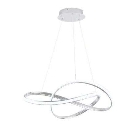 Brilagi - LED ljusreglerad ljuskrona på textilsladd COSMOWAVE LED/70W/230V 3000-6500K vit + fjärrkontroll