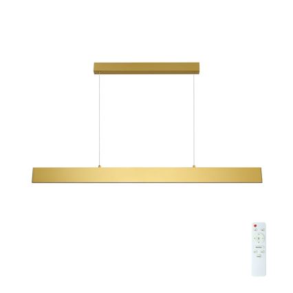 Brilagi - LED ljusreglerad ljuskrona på textilsladd SLIMLINE LED/40W/230V 3000-6000K guld + fjärrkontroll