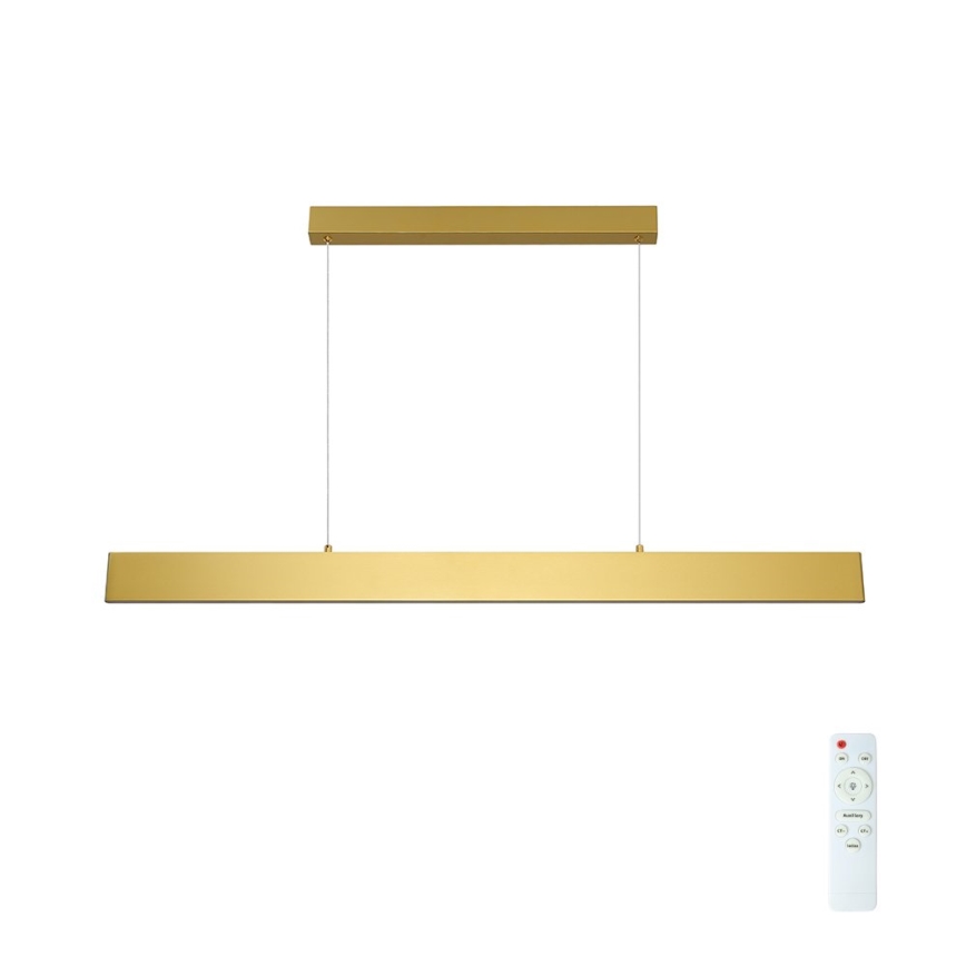 Brilagi - LED ljusreglerad ljuskrona på textilsladd SLIMLINE LED/40W/230V 3000-6000K guld + fjärrkontroll