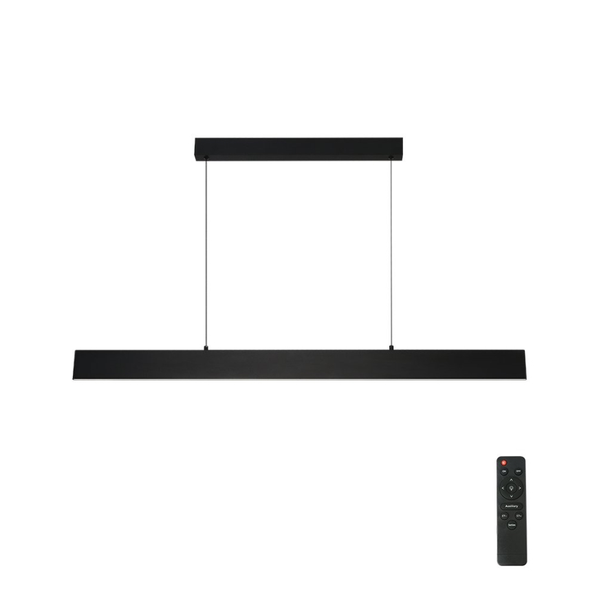 Brilagi - LED ljusreglerad ljuskrona på textilsladd SLIMLINE LED/40W/230V 3000-6000K svart + fjärrkontroll