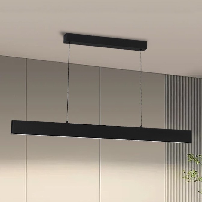 Brilagi - LED ljusreglerad ljuskrona på textilsladd SLIMLINE LED/40W/230V 3000-6000K svart + fjärrkontroll