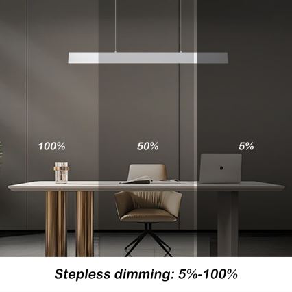 Brilagi - LED ljusreglerad ljuskrona på textilsladd SLIMLINE LED/40W/230V 3000-6000K vit + fjärrkontroll
