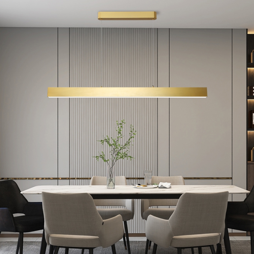 Brilagi - LED ljusreglerad ljuskrona på textilsladd SLEEKLINE SMART LED/40W/230V 3000-6000K Wi-Fi Tuya guld + fjärrkontroll